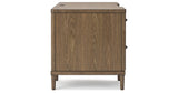 Roanhowe Brown 68" Home Office Desk from Ashley Furniture - Luna Furniture