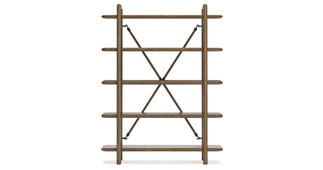 Roanhowe Brown 71" Bookcase from Ashley Furniture - Luna Furniture