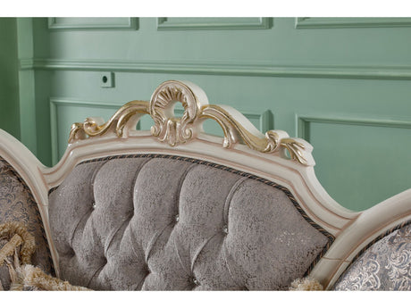 Kelebek Traditional Sofa in Vizon from Furnia - Luna Furniture