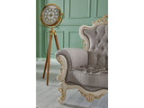 Kelebek Traditional Chair in Vizon from Furnia - Luna Furniture
