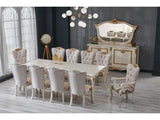 Buse Diningroom Table Cream, Table 82" from Furnia - Luna Furniture