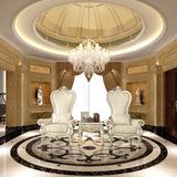 HD-02 Plantation Cove White with Gold Highlighting Chair from Homey Design - Luna Furniture