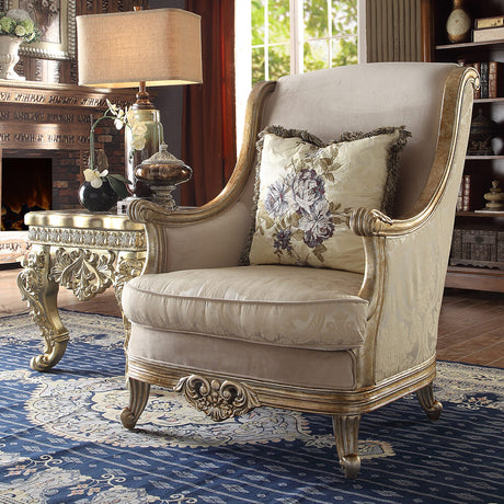 HD-04 Marbled Champagne Silver 3-Piece Living Room Set from Homey Design - Luna Furniture