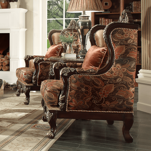 HD-111 Dark Red Mahogany Chair