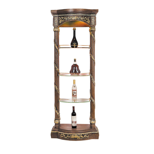 HD-1157 Antique Gold/Mahogany Display