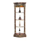 HD-1157 Antique Gold/Mahogany Display from Homey Design - Luna Furniture