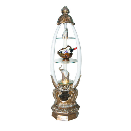 HD-1203 Antique Silver/Antique Gold Display from Homey Design - Luna Furniture
