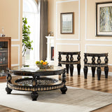 HD-1208 Black Enamel/Gold End Table from Homey Design - Luna Furniture