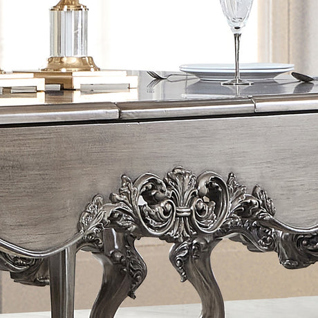 HD-13012-GR Antique Silver Gray Brown 7-Piece Dining Room Set from Homey Design - Luna Furniture