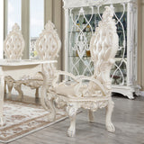 HD-13012-I Antique White/Metallic Silver Highlights Arm Chair from Homey Design - Luna Furniture