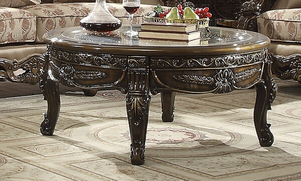HD-1545 Metallic Antique Gold/Perfect Brown End Table