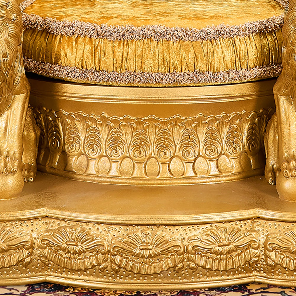 HD-1800 Metallic Antique Gold Lion Throne Chair from Homey Design - Luna Furniture