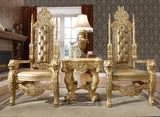 HD-1801 Metallic Antique Gold King Chair from Homey Design - Luna Furniture
