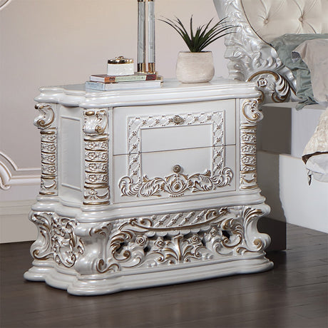 HD-1808 4-Piece King Bedroom Set Ivory from Homey Design - Luna Furniture