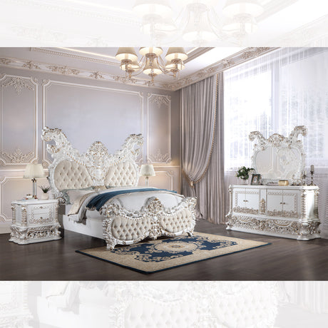 HD-1808 4-Piece King Bedroom Set Ivory from Homey Design - Luna Furniture