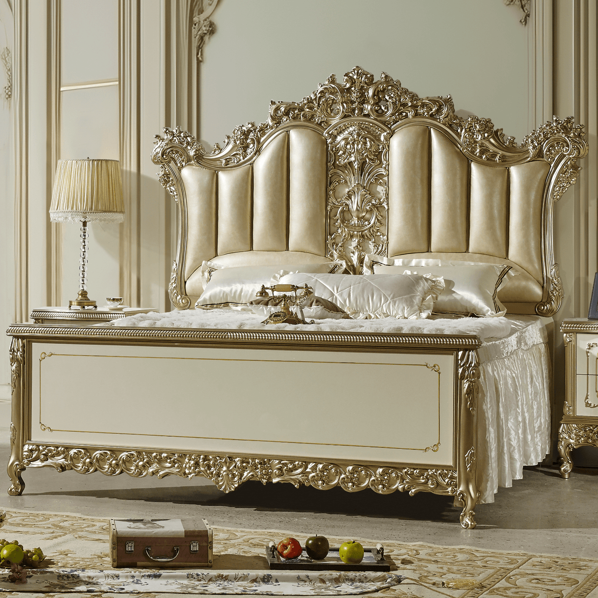 HD-1812 Champagne California King Bed from Homey Design - Luna Furniture
