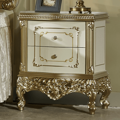 HD-1812 Champagne Nightstand from Homey Design - Luna Furniture