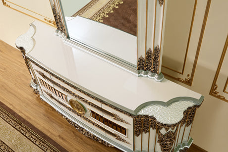 HD-1881 Ivory/Bronzed Copper Buffet from Homey Design - Luna Furniture