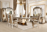 HD-1881 Ivory/Bronzed Copper Dining Table from Homey Design - Luna Furniture