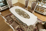HD-1881 Ivory/Bronzed Copper Dining Table from Homey Design - Luna Furniture