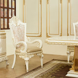 HD-1882 Ivory/Gold 7-Piece Dining Set from Homey Design - Luna Furniture