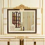 HD-1882 Ivory/Gold Buffet Mirror from Homey Design - Luna Furniture