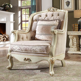 HD-2011 Newberry Li Cream/Metallic Gold Details Chair from Homey Design - Luna Furniture