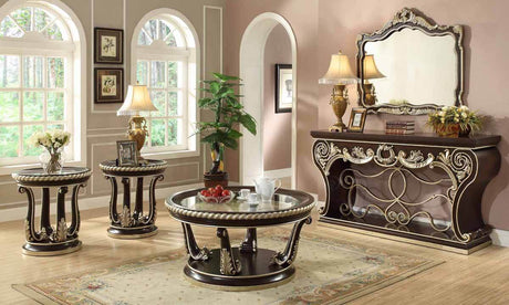 HD-386 Cherry Mahogany Loveseat from Homey Design - Luna Furniture