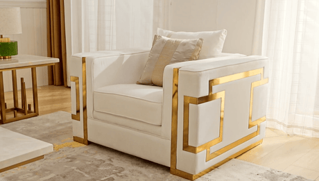 HD-2131 Gold Metallic Chair from Homey Design - Luna Furniture
