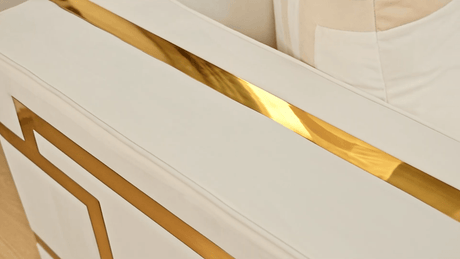 HD-2131 Gold Metallic Loveseat from Homey Design - Luna Furniture