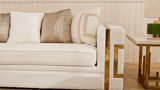 HD-2131 Gold Metallic Loveseat from Homey Design - Luna Furniture