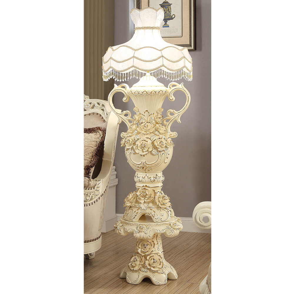 HD-2178 Antique White/Gold 40.5" Lamp from Homey Design - Luna Furniture