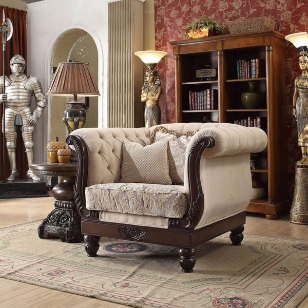 HD-2651 Brown Mahogany Chair
