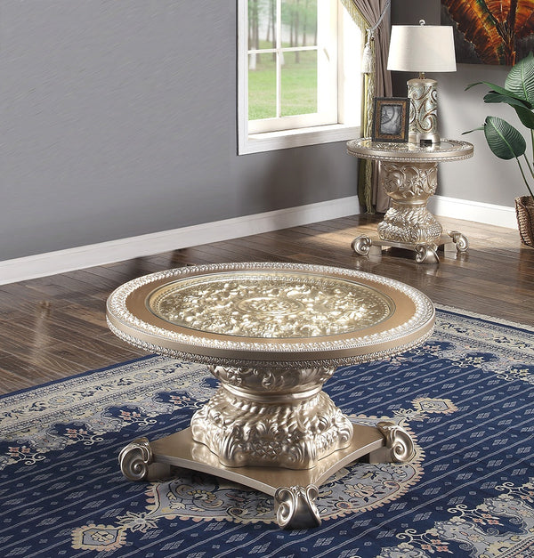 HD-328C Champagne Gold 3-Piece Coffee Table Set