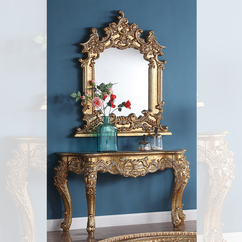 HD-328G Marbled Gold Console Table from Homey Design - Luna Furniture