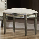 HD-6040 Dark Silver Gray Vanity Stool from Homey Design - Luna Furniture