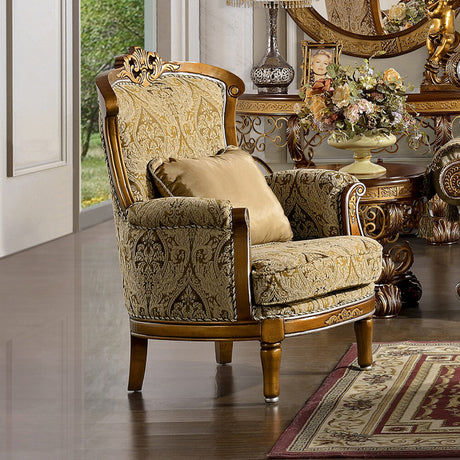 HD-369 Medium Golden Tan 2-Piece Accent Chair Set from Homey Design - Luna Furniture