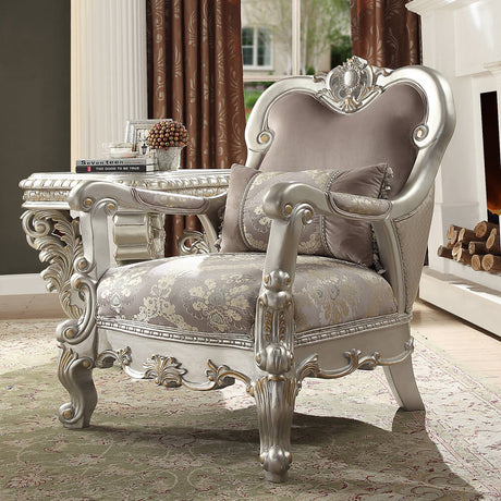 HD-372 Metallic Silver 3-Piece Living Room Set from Homey Design - Luna Furniture