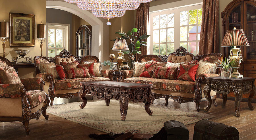 HD-39 Dark Oak Loveseat from Homey Design - Luna Furniture