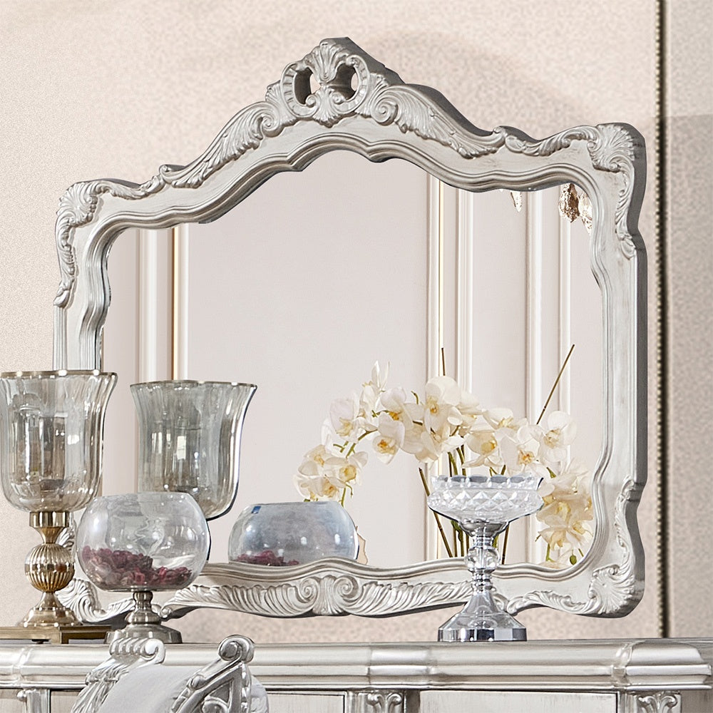 HD-5800GR Antique Silver Gray 5-Piece Bedroom Set from Homey Design - Luna Furniture