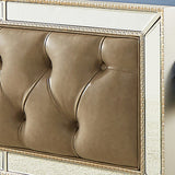 HD-6000 Champagne Silver Gold 5-Piece Bedroom Set from Homey Design - Luna Furniture