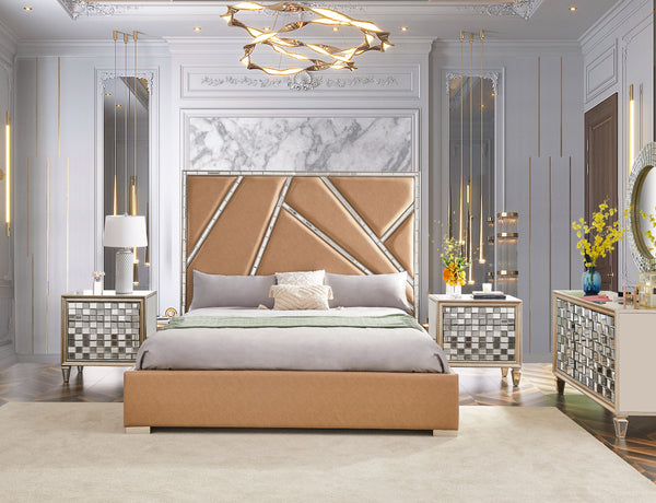 HD-6039 Mirror 5-Piece Bedroom Set