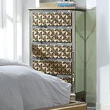 HD-6065 Antique Gold/Mirror Chest from Homey Design - Luna Furniture