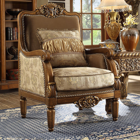 HD-610 Metallic Antique Gold Chair from Homey Design - Luna Furniture