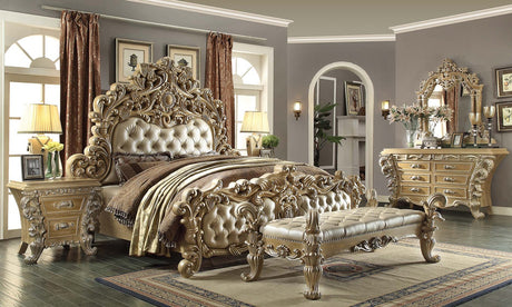 HD-7012 Pickle Frost/Antique Silver 5-Piece California King Bedroom Set from Homey Design - Luna Furniture