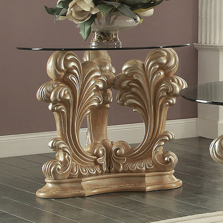 HD-7012 Pickle Frost/Antique Silver End Table from Homey Design - Luna Furniture