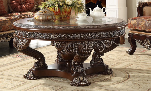 HD-8017 Brown/Metallic Silver Coffee Table