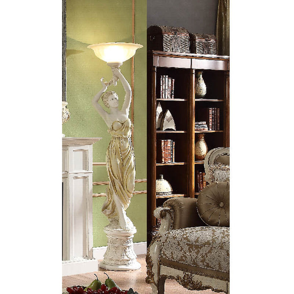 HD-8023 Antique White/Tan Face Right Lamp
