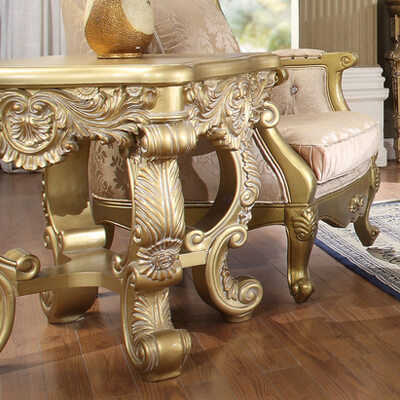 HD-8086 Metallic Bright Gold End Table from Homey Design - Luna Furniture