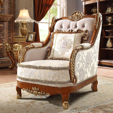 HD-814 Metallic Bright Gold 3-Piece Living Room Set from Homey Design - Luna Furniture